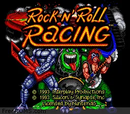 Rock N' Roll Racing online game screenshot 2