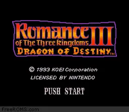 Romance of the Three Kingdoms III - Dragon of Destiny-preview-image
