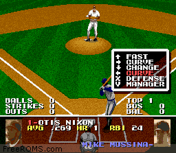 Tecmo Super Baseball online game screenshot 2