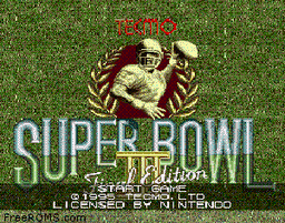 Tecmo Super Bowl III - Final Edition game screenshot 1 Tecmo Super Bowl III - Final Edition online game screenshot 1