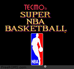 Tecmo Super NBA Basketball game screenshot 1 Tecmo Super NBA Basketball online game screenshot 1