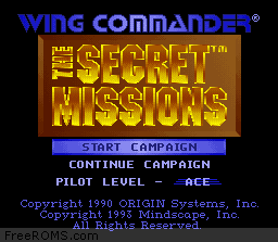 Wing Commander - The Secret Missions game screenshot 1 Wing Commander - The Secret Missions online game screenshot 1