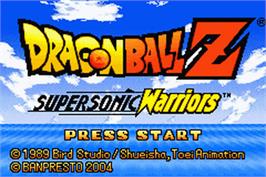 Play Game Boy Advance Dragon Ball Z - Supersonic Warriors (E)(Rising Sun)  Online in your browser 