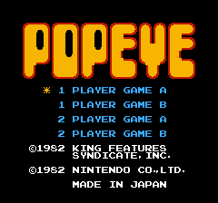 play popeye nes