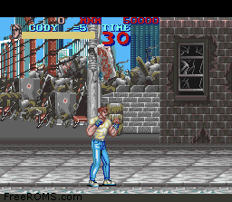 Final Fight 1 SNES. Lutas no trem! 