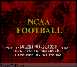 Play SNES NFL Football (USA) Online in your browser 